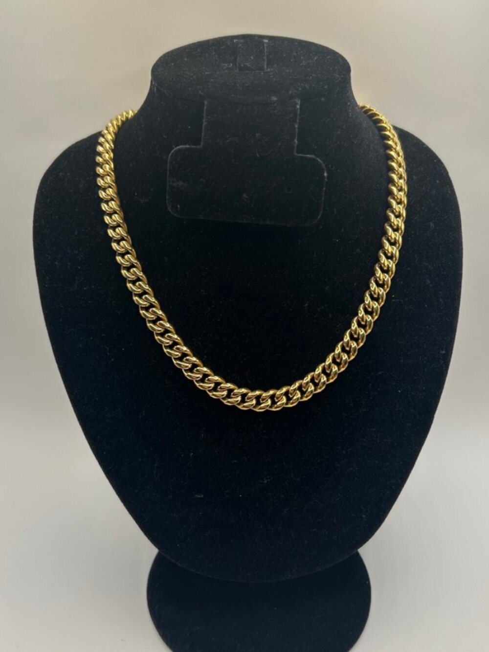 Unisex Cuban Link Chain Real Gold 20 Inch Plated 8mm Everyday Waterproof